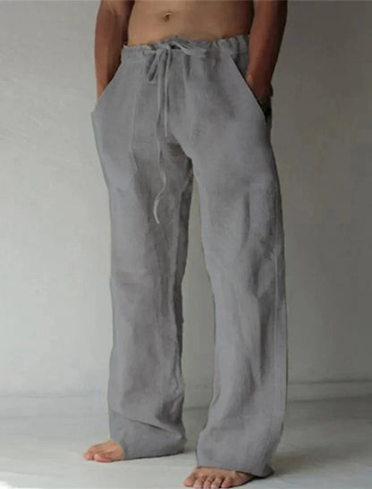 Linen Baggy Trousers | Men | Relaxed Fit | Breathable Casual Pants | Steven & Levon
