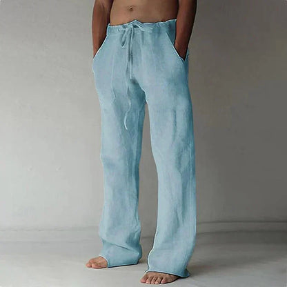 Linen Baggy Trousers | Men | Relaxed Fit | Breathable Casual Pants | Steven & Levon