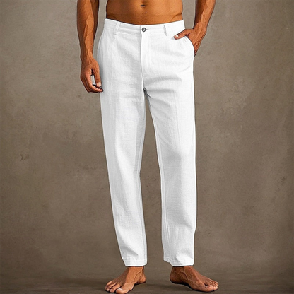 Men's Summer Casual Trousers | Men | Lightweight Cotton Blend | Classic Relaxed Fit | Everyday Comfort | Steven & Levon