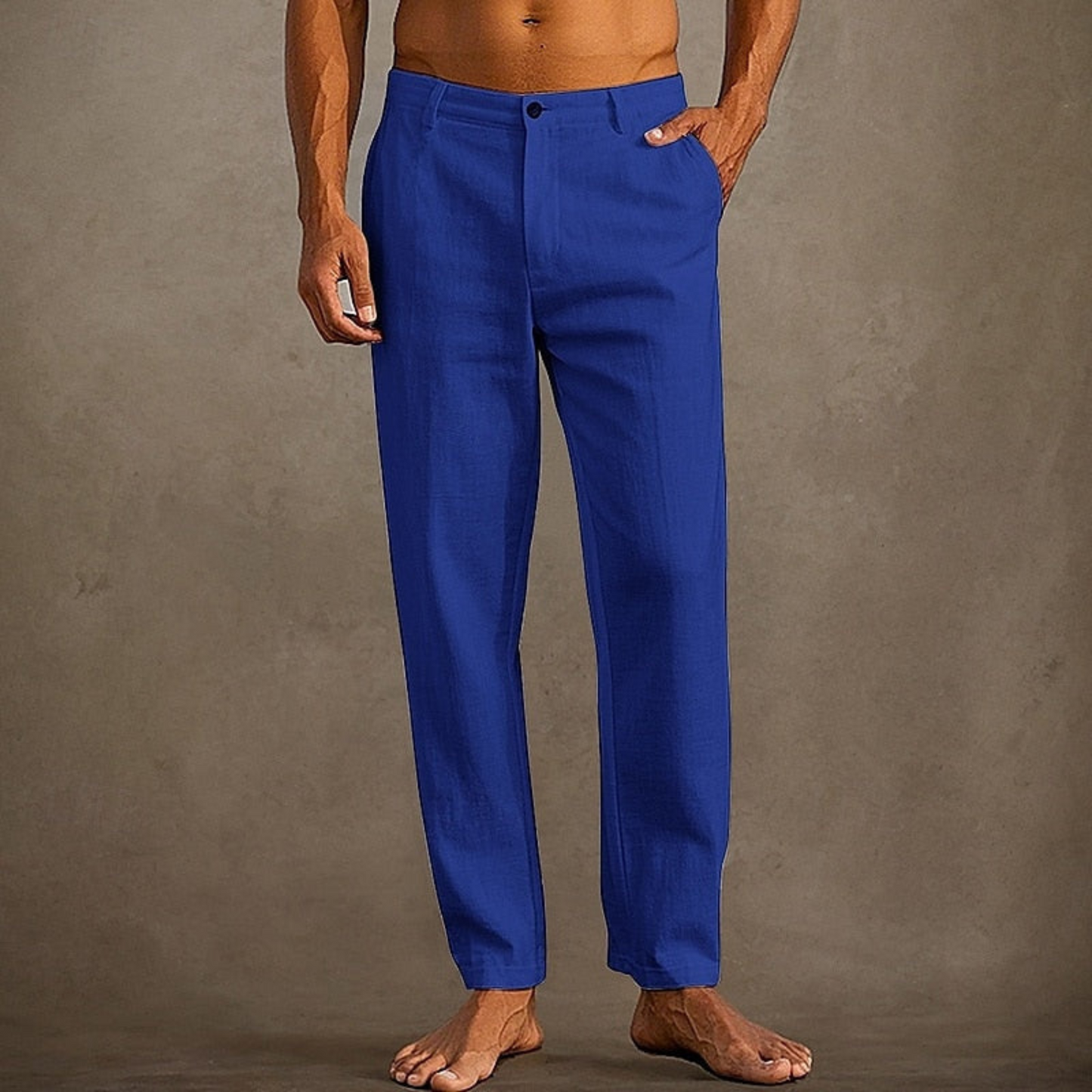 Men's Summer Casual Trousers | Men | Lightweight Cotton Blend | Classic Relaxed Fit | Everyday Comfort | Steven & Levon