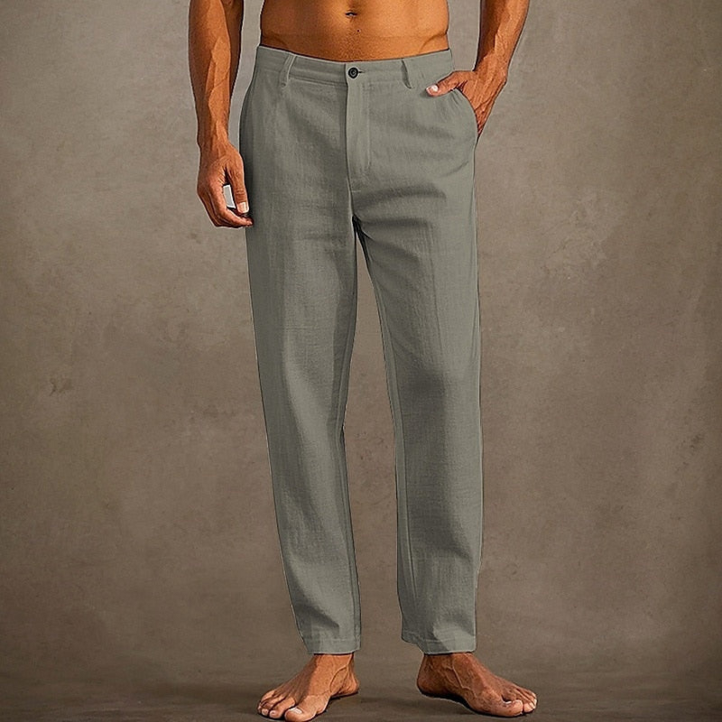 Men's Summer Casual Trousers | Men | Lightweight Cotton Blend | Classic Relaxed Fit | Everyday Comfort | Steven & Levon