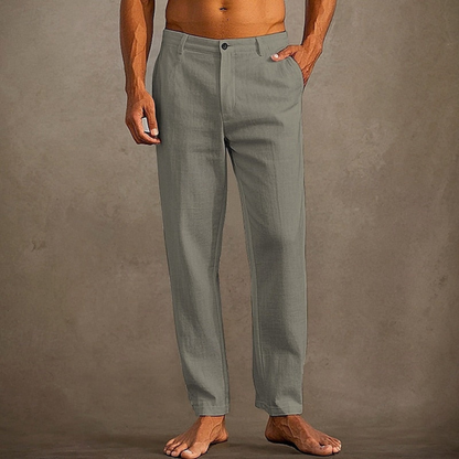 Men's Summer Casual Trousers | Men | Lightweight Cotton Blend | Classic Relaxed Fit | Everyday Comfort | Steven & Levon