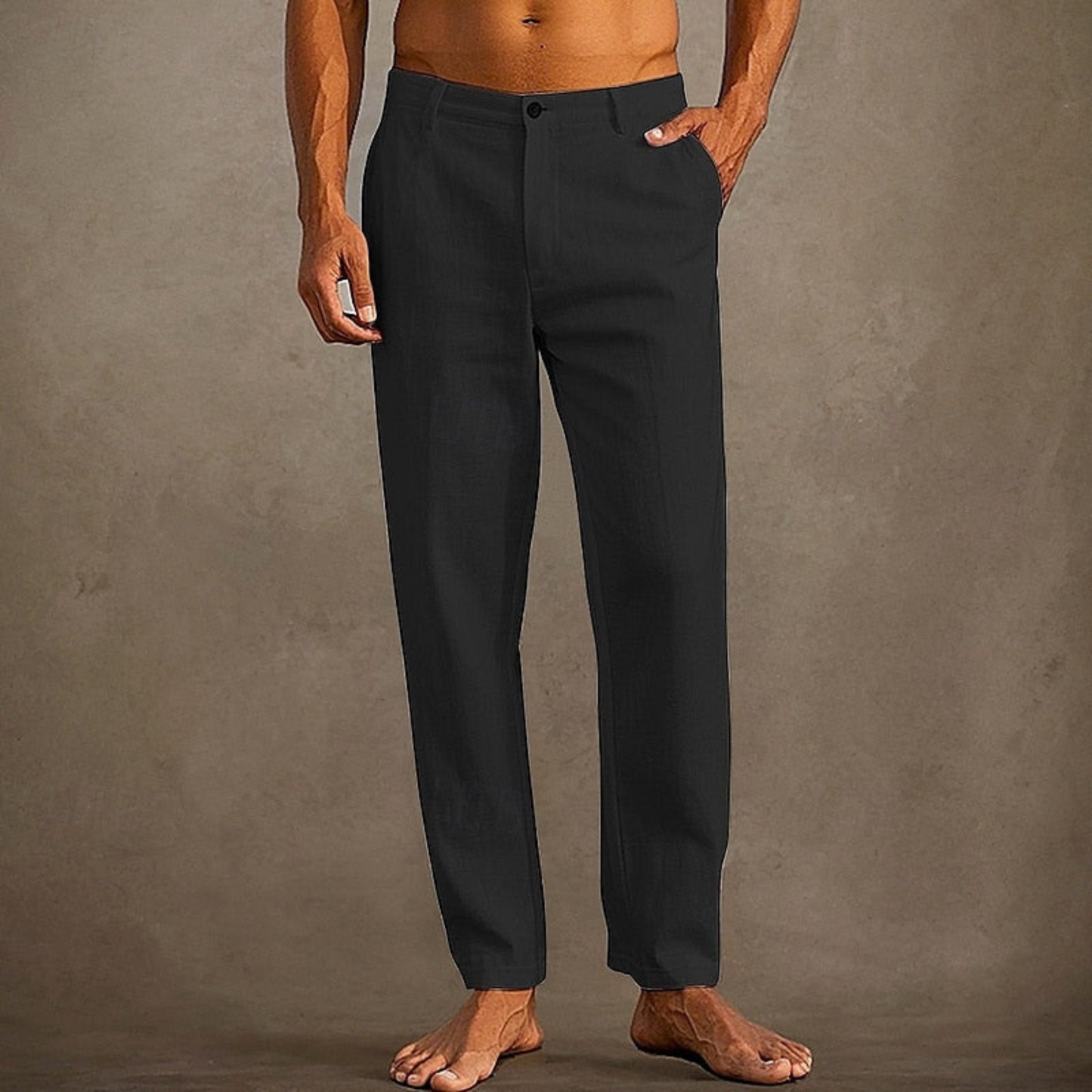Men's Summer Casual Trousers | Men | Lightweight Cotton Blend | Classic Relaxed Fit | Everyday Comfort | Steven & Levon