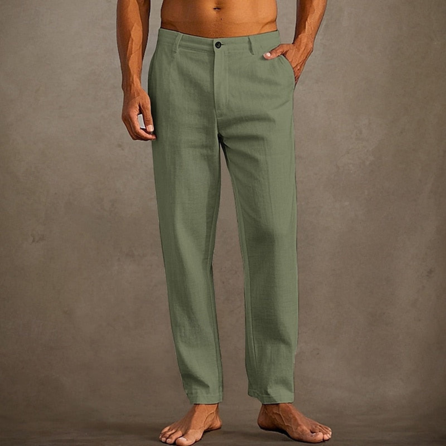 Men's Summer Casual Trousers | Men | Lightweight Cotton Blend | Classic Relaxed Fit | Everyday Comfort | Steven & Levon