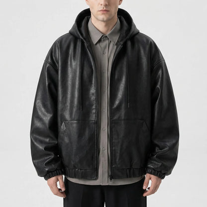 Hoodrix - Oversized Hooded Zip-Up Jacket  Casual Everyday Wear