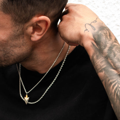 Silver Arrow Pendant | Men | Stainless Steel | Arrow Design | Statement Necklace | Steven & Levon