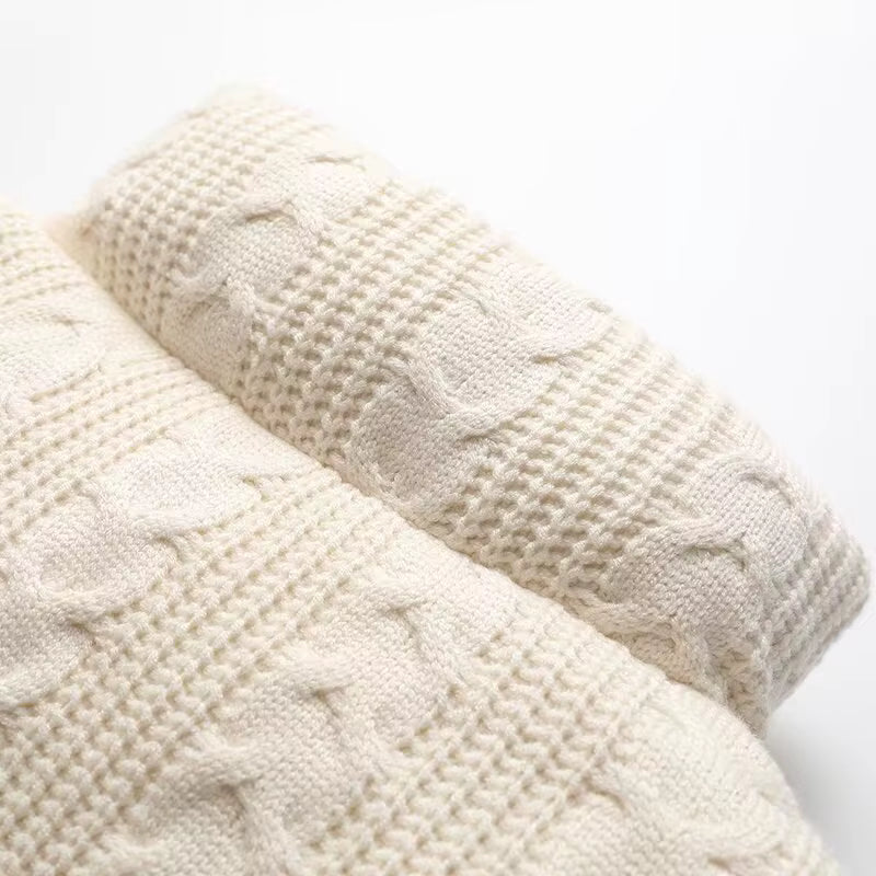 Women's Knitted Vest Jacket | Beige | Sleeveless | Solid Casual Streetwear | Steven & Levon
