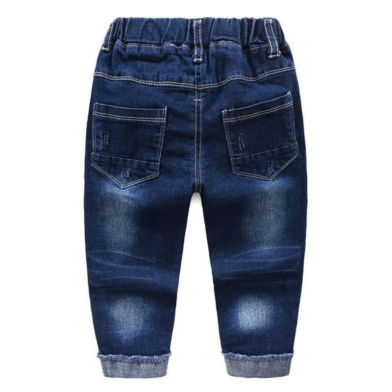 Kids Relaxed Fit Denim Jeans | Boys | Elastic Waist | Casual Everyday Pants | Steven & Levon