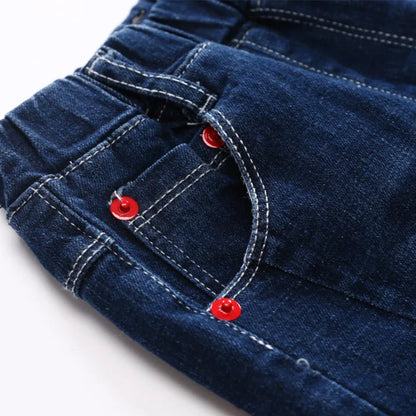 Kids Relaxed Fit Denim Jeans | Boys | Elastic Waist | Casual Everyday Pants | Steven & Levon