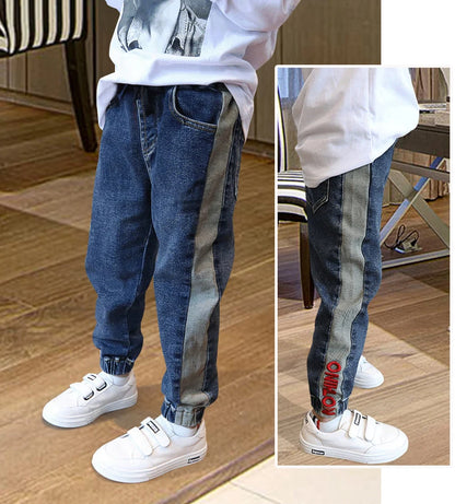Kids Relaxed Fit Denim Jeans | Boys | Elastic Waist | Casual Everyday Pants | Steven & Levon