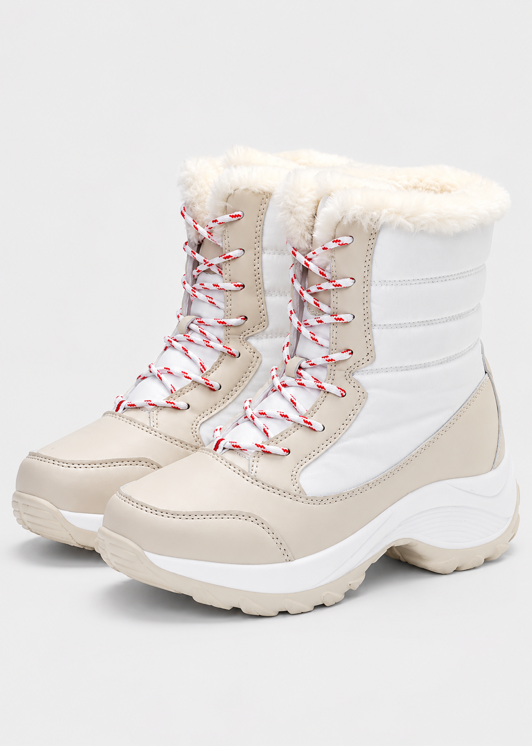 Women's Platform Snow Boots | Lace Up Ankle Boots | Plush Lined Wedge Winter Shoes | Steven & Levon