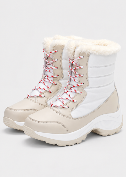 Women's Platform Snow Boots | Lace Up Ankle Boots | Plush Lined Wedge Winter Shoes | Steven & Levon