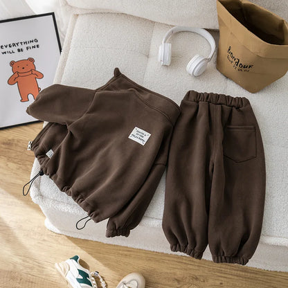 Kids Winter Clothing Set | Unisex | Fleece Coat & Pants | 2-Piece Warm Outfit | Steven & Levon