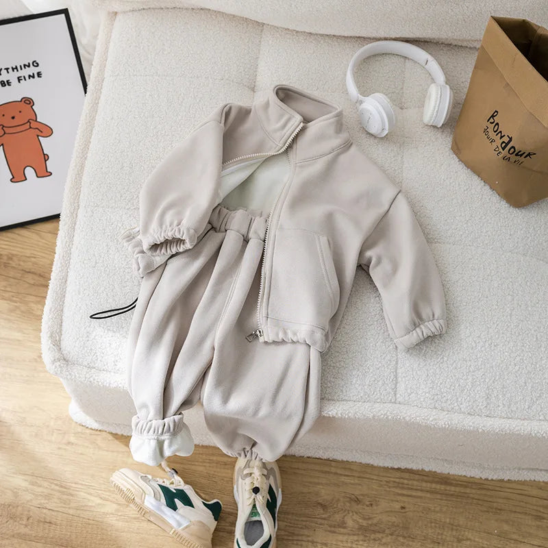 Kids Winter Clothing Set | Unisex | Fleece Coat & Pants | 2-Piece Warm Outfit | Steven & Levon
