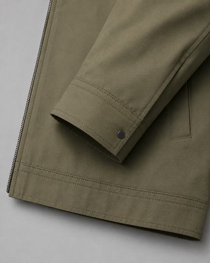 Men's Harrington Jacket | Lightweight | Check Lining | Zip Front | Smart Casual Outerwear | Steven & Levon