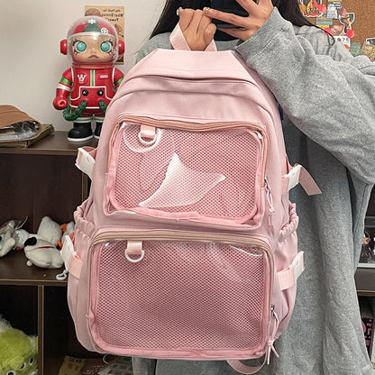 Transparent Ita Backpack | Women | Large Capacity | Japanese School Bag | Anime Display | Steven & Levon