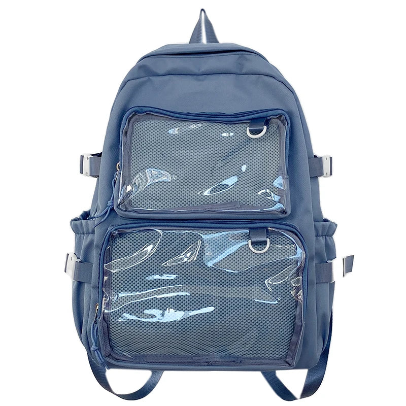 Transparent Ita Backpack | Women | Large Capacity | Japanese School Bag | Anime Display | Steven & Levon