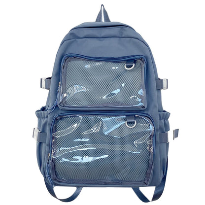 Transparent Ita Backpack | Women | Large Capacity | Japanese School Bag | Anime Display | Steven & Levon