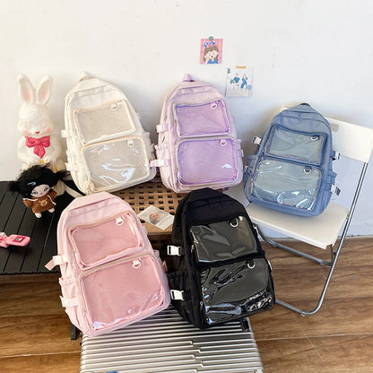 Transparent Ita Backpack | Women | Large Capacity | Japanese School Bag | Anime Display | Steven & Levon