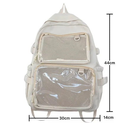 Transparent Ita Backpack | Women | Large Capacity | Japanese School Bag | Anime Display | Steven & Levon