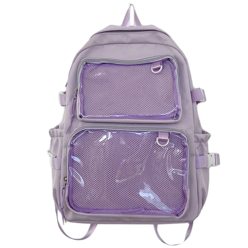 Transparent Ita Backpack | Women | Large Capacity | Japanese School Bag | Anime Display | Steven & Levon