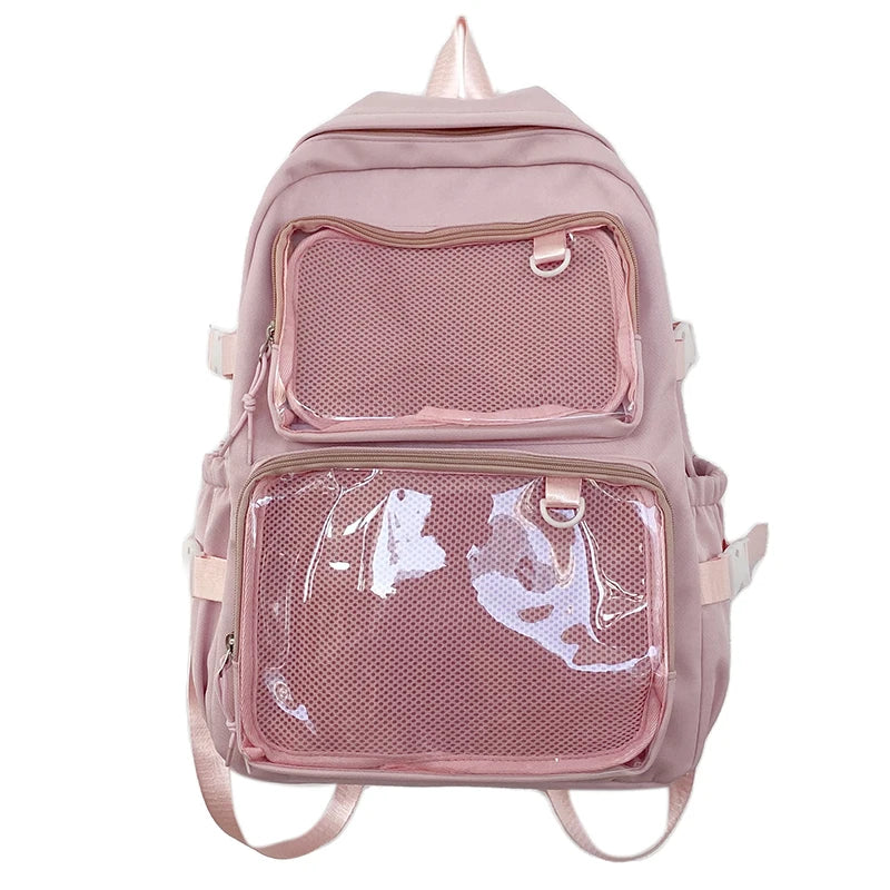 Transparent Ita Backpack | Women | Large Capacity | Japanese School Bag | Anime Display | Steven & Levon