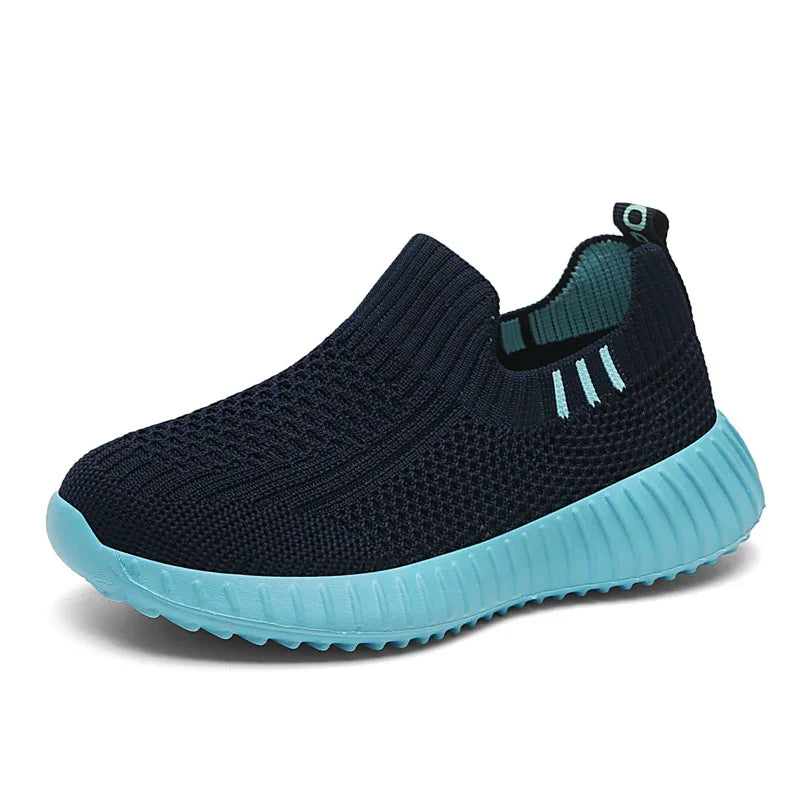 Kids Slip-On Running Trainers | Breathable Mesh Sneakers | Walking Shoes | Steven & Levon