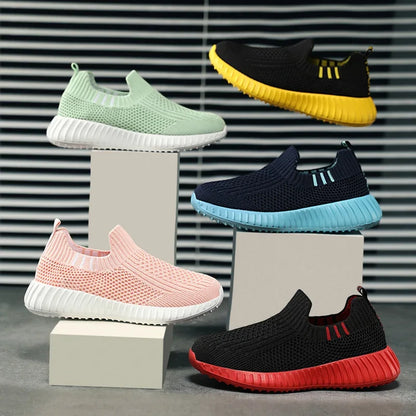 Kids Slip-On Running Trainers | Breathable Mesh Sneakers | Walking Shoes | Steven & Levon