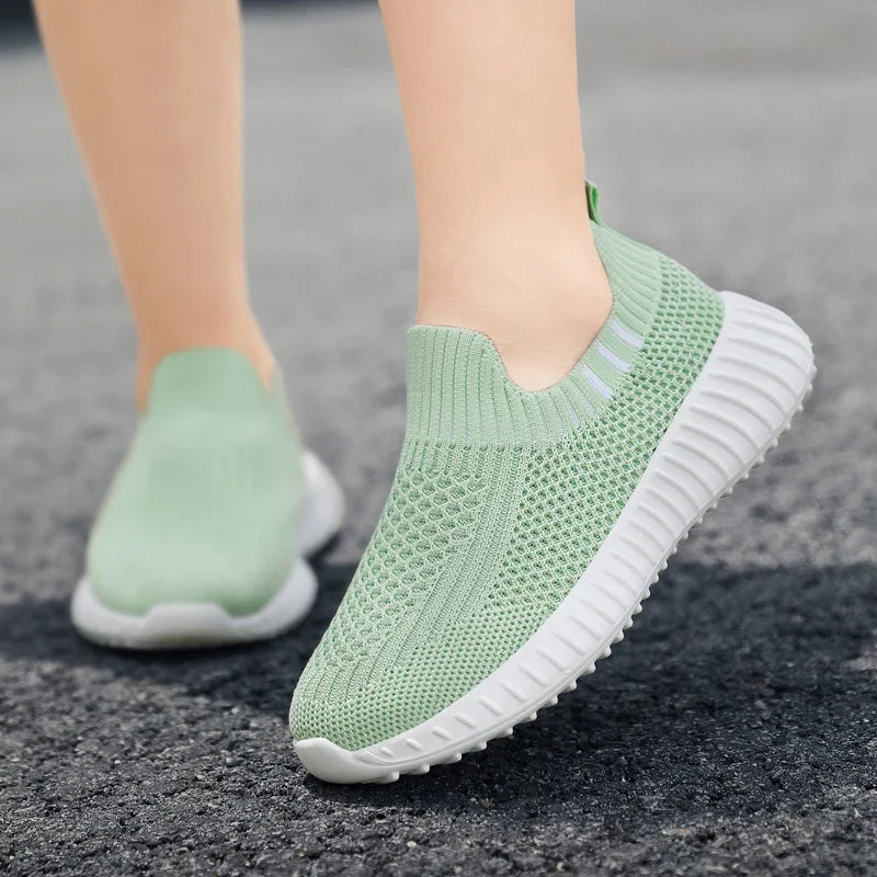 Kids Slip-On Running Trainers | Breathable Mesh Sneakers | Walking Shoes | Steven & Levon
