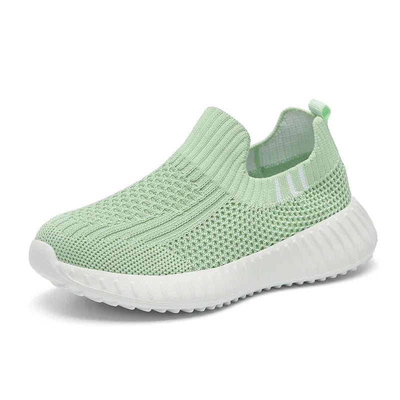 Kids Slip-On Running Trainers | Breathable Mesh Sneakers | Walking Shoes | Steven & Levon