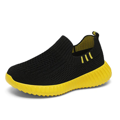 Kids Slip-On Running Trainers | Breathable Mesh Sneakers | Walking Shoes | Steven & Levon