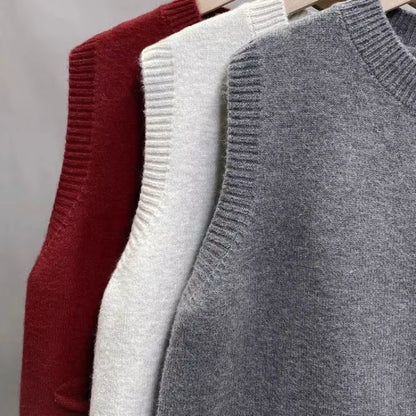 Women's Sweater Vest | Soft Knit | Gold Buckle O-Neck Sleeveless | Steven & Levon