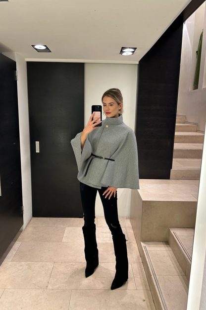 Women's Knit Poncho | Soft Knit Cape | Lightweight Layering Piece | Steven & Levon