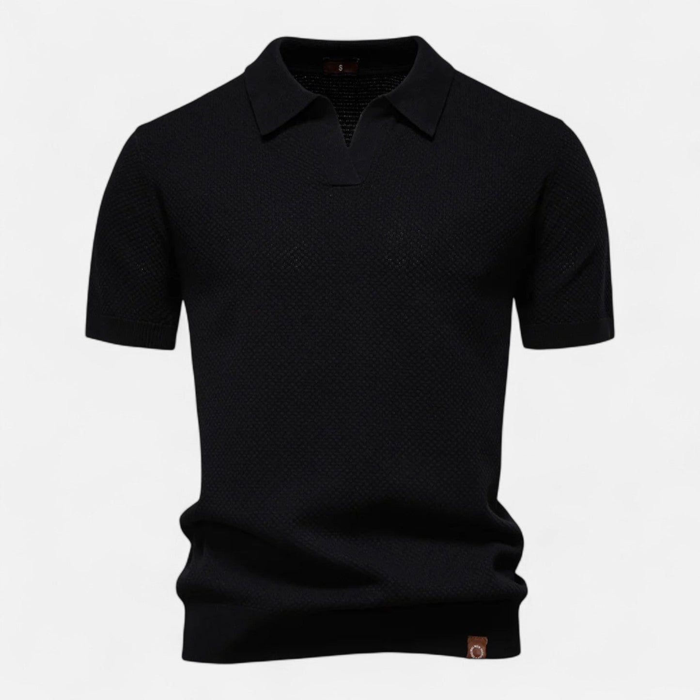 Men’s Knit Polo Shirt | Men | Short Sleeve Casual | Soft Knit Smart Casual Top | Steven & Levon