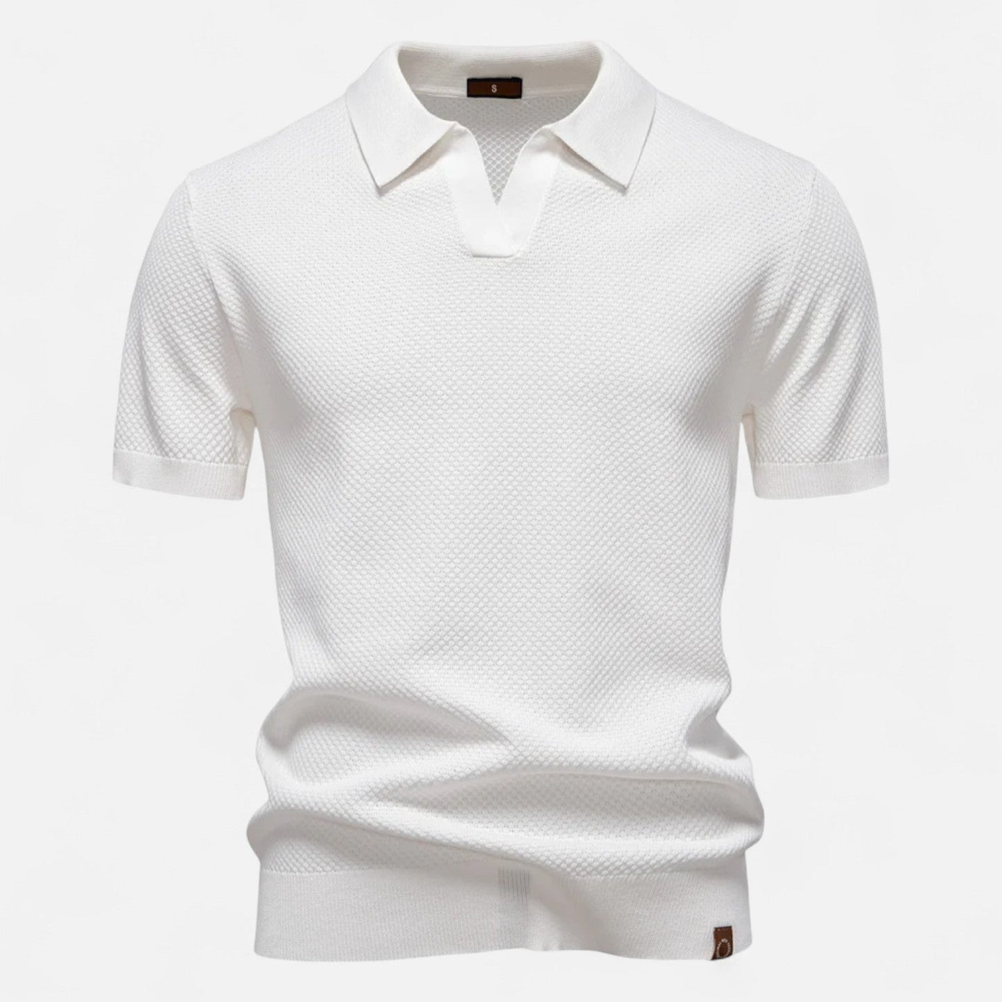 Men’s Knit Polo Shirt | Men | Short Sleeve Casual | Soft Knit Smart Casual Top | Steven & Levon