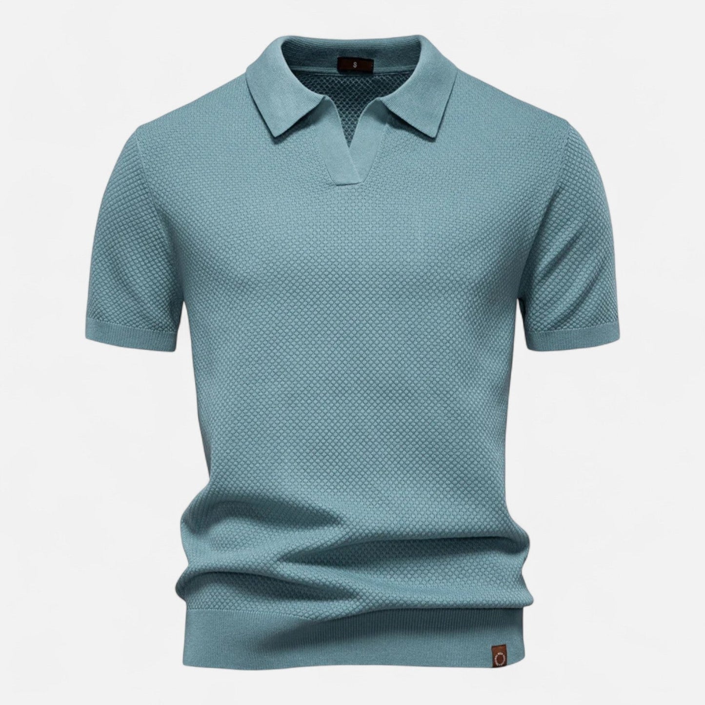 Men’s Knit Polo Shirt | Men | Short Sleeve Casual | Soft Knit Smart Casual Top | Steven & Levon