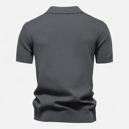 Men’s Knit Polo Shirt | Men | Short Sleeve Casual | Soft Knit Smart Casual Top | Steven & Levon