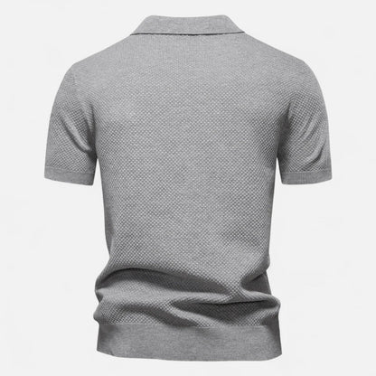 Men’s Knit Polo Shirt | Men | Short Sleeve Casual | Soft Knit Smart Casual Top | Steven & Levon