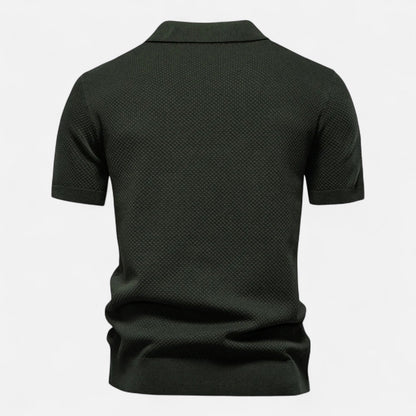 Men’s Knit Polo Shirt | Men | Short Sleeve Casual | Soft Knit Smart Casual Top | Steven & Levon