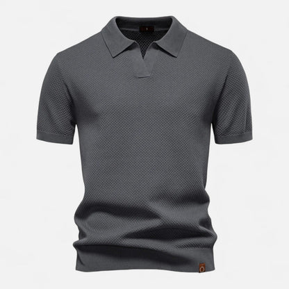 Men’s Knit Polo Shirt | Men | Short Sleeve Casual | Soft Knit Smart Casual Top | Steven & Levon