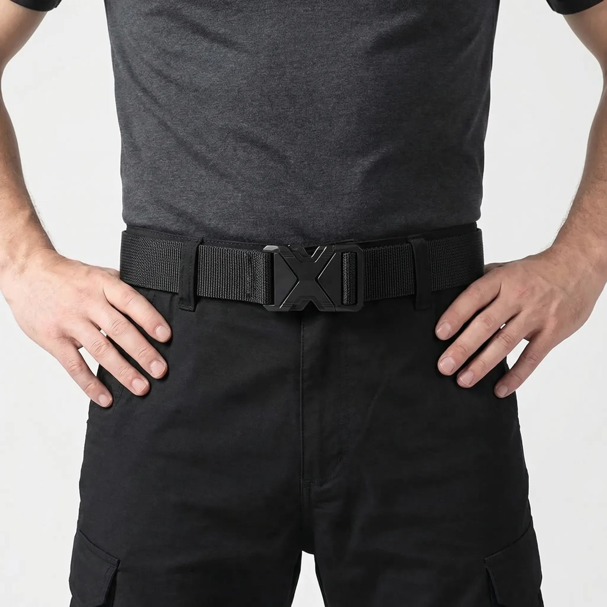 Kommurix - Braided Buckle Belt For Men  Everyday Casual Wear