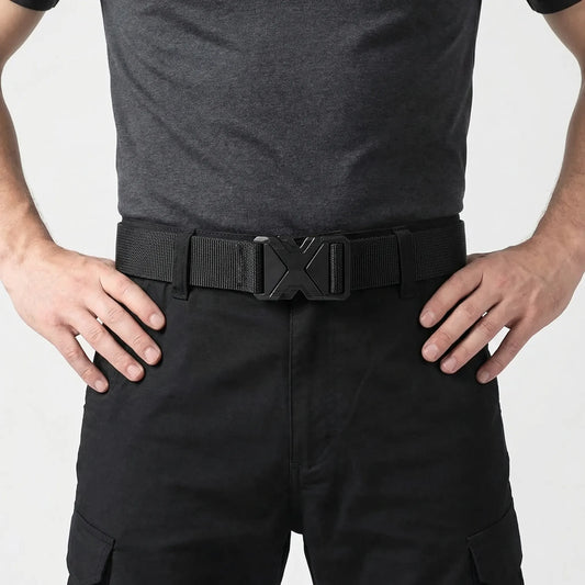 Kommurix - Braided Buckle Belt For Men  Everyday Casual Wear