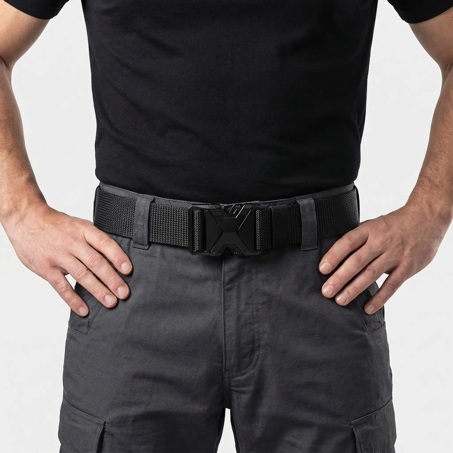 Kommurix - Braided Buckle Belt For Men  Everyday Casual Wear