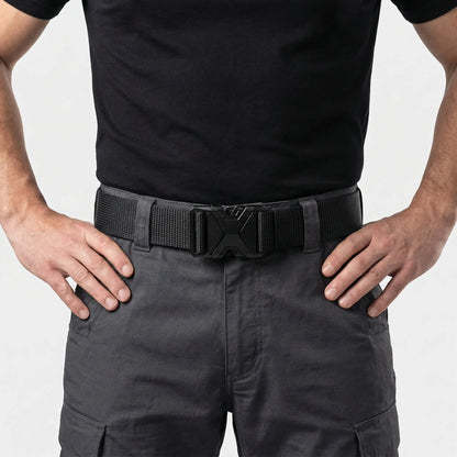 Kommurix - Braided Buckle Belt For Men  Everyday Casual Wear