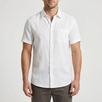 Linaro - Short Sleeve Turn-Down Collar Shirt  Casual Weekend Wear
