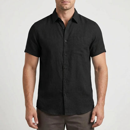 Linaro - Short Sleeve Turn-Down Collar Shirt  Casual Weekend Wear