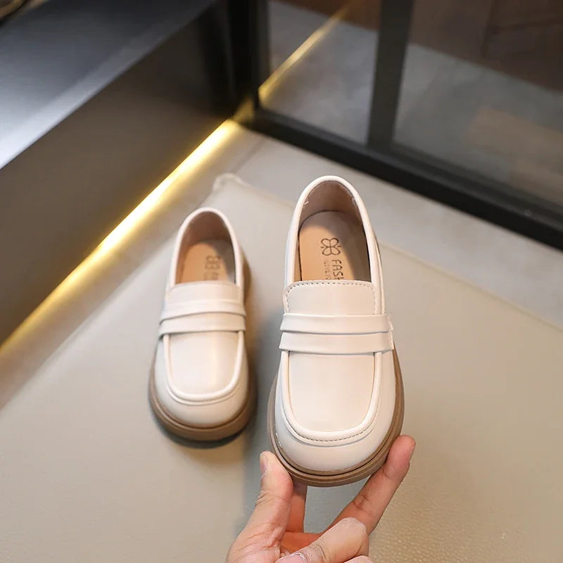 Kids Leather Loafers | Round Toe School Shoes | Smart Casual Penny Loafers | Steven & Levon