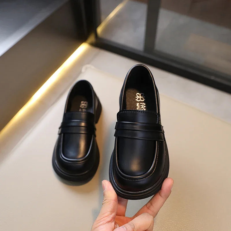 Kids Leather Loafers | Round Toe School Shoes | Smart Casual Penny Loafers | Steven & Levon