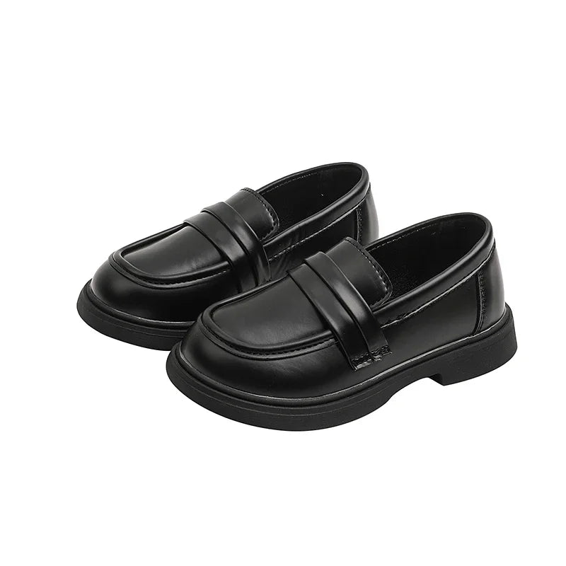 Kids Leather Loafers | Round Toe School Shoes | Smart Casual Penny Loafers | Steven & Levon