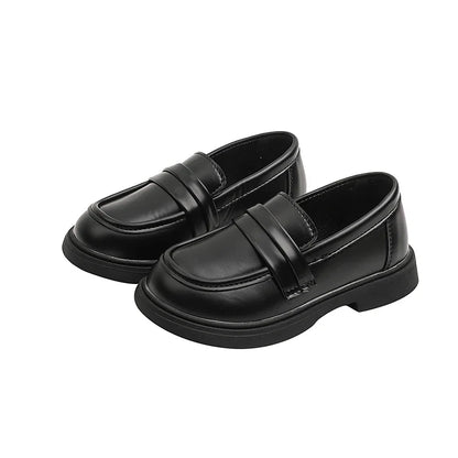 Kids Leather Loafers | Round Toe School Shoes | Smart Casual Penny Loafers | Steven & Levon